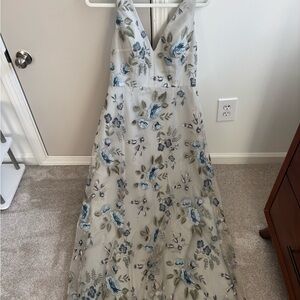 Jenny Yoo Tatum Dress in Enchanted Floral Blue Agate